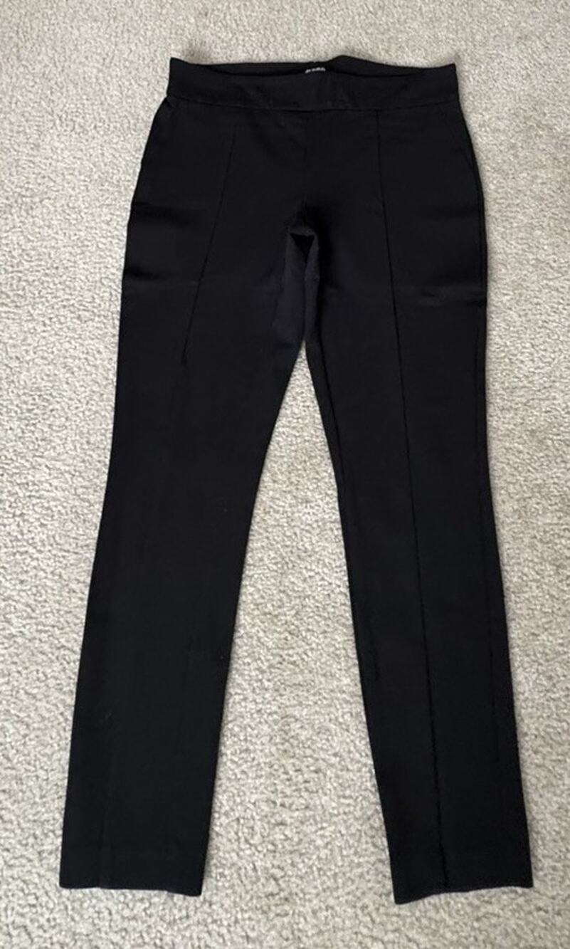Hilary Radley Womens Black Slim Pants large Stretch Career Office Work